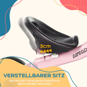 Dreirad Kinderfahrzeug verstellbarer Sitz mit Fahrradkorb & Klingel Rosa