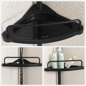 Duschregal Eckregal 85-305cm Schwarz