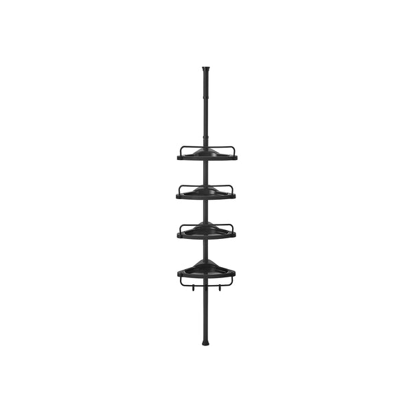 Duschregal Eckregal 85-305cm Schwarz