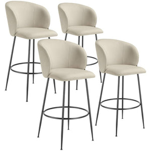 Barstuhl Luana creme/schwarz 4er Set