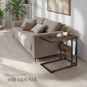 Beistelltisch Wigan Industrial Holz dunkel, rustikal
