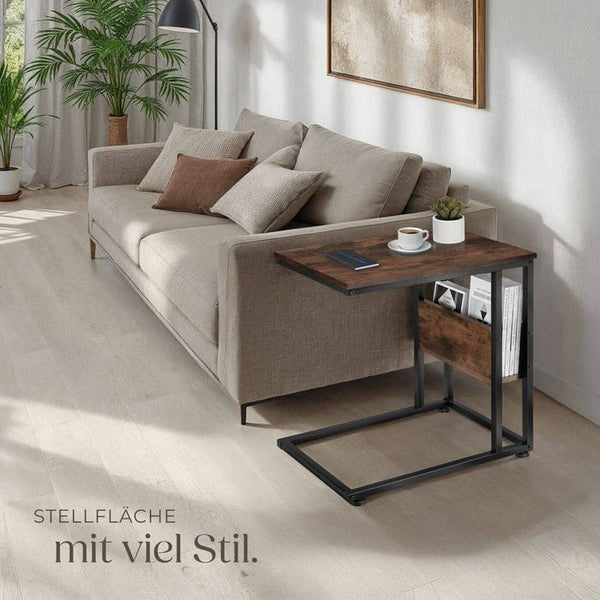Beistelltisch Wigan Industrial Holz dunkel, rustikal