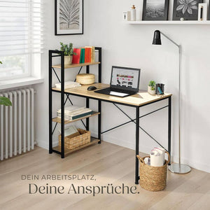 Computer-Schreibtisch Hershey 122x61x120cm Industrial hellbraun