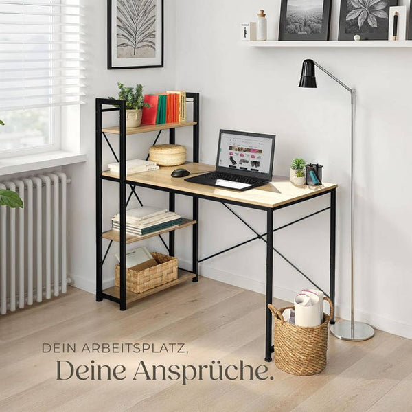 Computer-Schreibtisch Hershey 122x61x120cm Industrial hellbraun