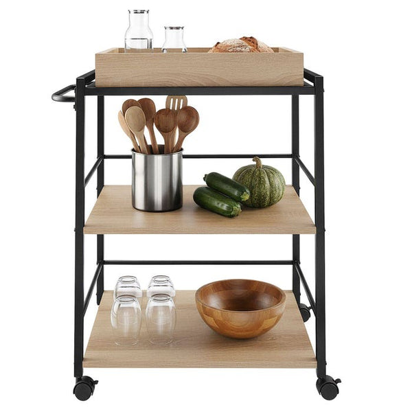 Servierwagen Worcester Industrial Holz hell, Eiche Sonoma