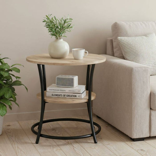 Beistelltisch Saint Louis Industrial Holz hell, Eiche Sonoma