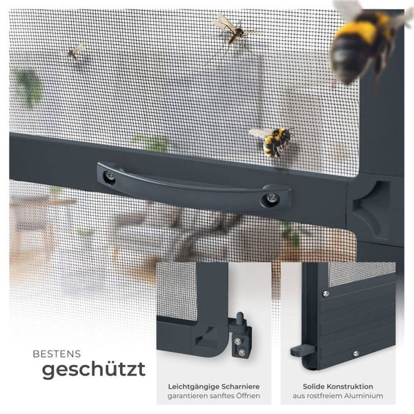 Fliegengitter mit Aluminiumrahmen anthrazit