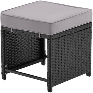 2-in-1-Rattanlounge-Set Monopoli schwarz