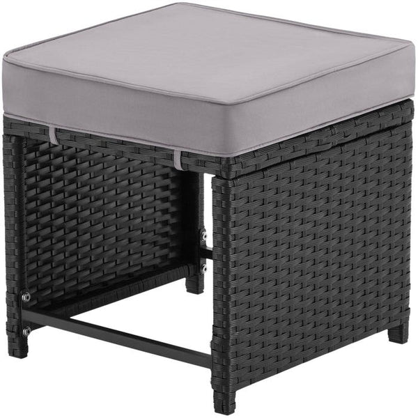 2-in-1-Rattanlounge-Set Monopoli schwarz