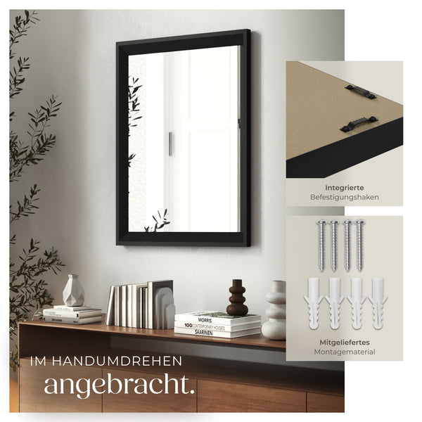 Rechteckiger Wandspiegel Elina 50 x 70 cm