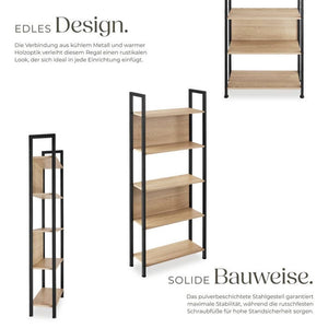 Scaffale Westport 62x24x165,5cm Legno chiaro industriale, rovere Sonoma