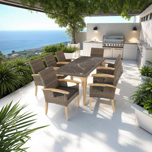 Rattan Tisch Foggia natur