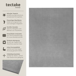 Tapis à poils courts Soft Zone gris 160 x 230 cm 