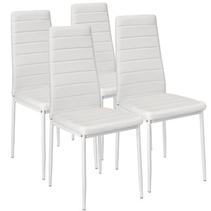 4 Esszimmerstühle Kunstleder, weiss