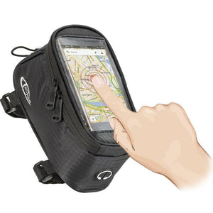 Fahrradtasche mit Rahmen-Befestigung für Smartphones schwarz 20,5 x 10 x 10,5 cm