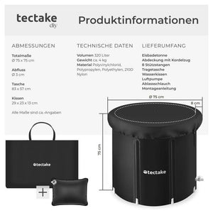 Ice bath tub Helsinki Ø 75 x 75 cm 