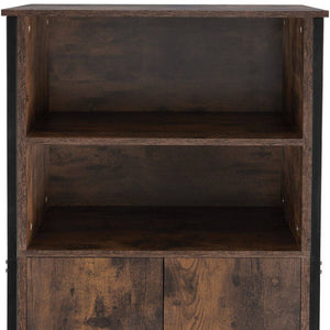 Highboard Doncaster Industrial Holz dunkel, rustikal