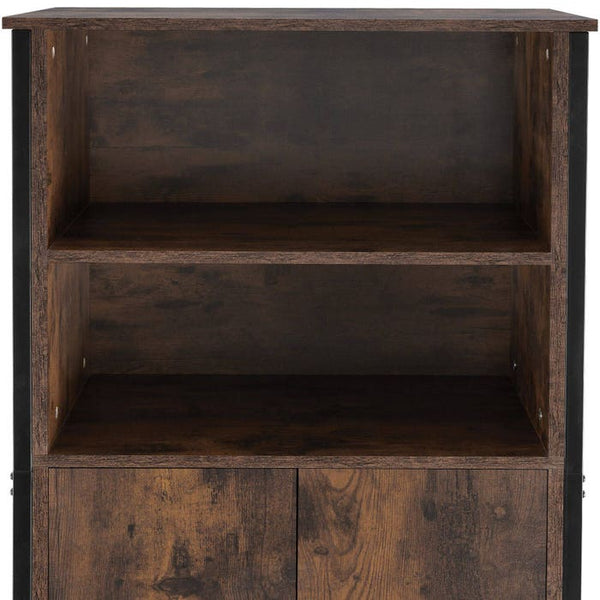 Highboard Doncaster Industrial Holz dunkel, rustikal