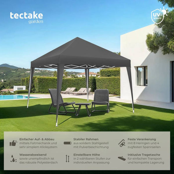 Faltbarer Pavillon Linosa 3x3 m grau