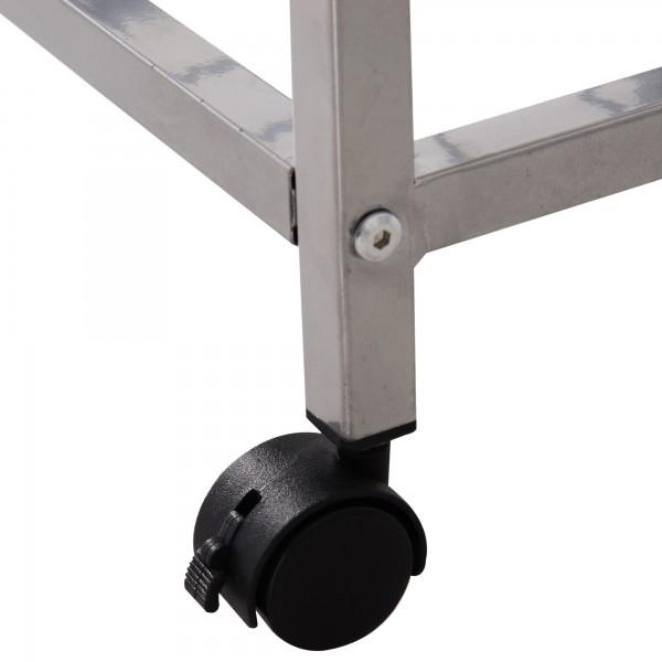 Küchenwagen Rollwagen 4-stöckig rollbar Weiss