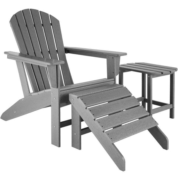 Gartenstuhl im Adirondack-Design hellgrau