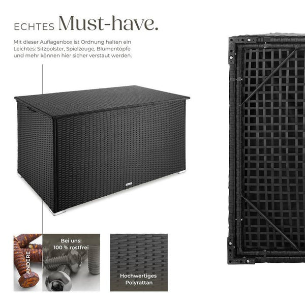 Aluminium Auflagenbox Oslo schwarz