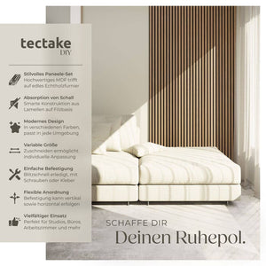 4er Set Akustikpaneele Sonic Wall Eiche hell 4er Set