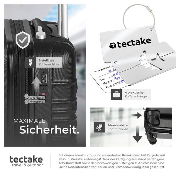 Hartschalenkoffer-Set Mila schwarz