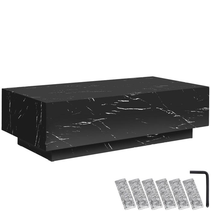 Couchtisch Lasley Marmor Optik schwarz 120 x 60 x 35 cm