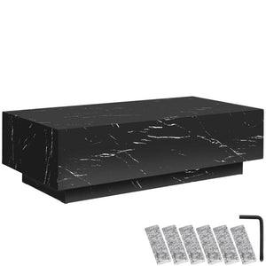 Couchtisch Lasley Marmor Optik schwarz 120 x 60 x 35 cm