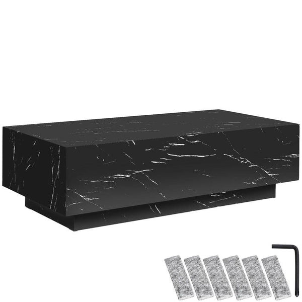 Couchtisch Lasley Marmor Optik schwarz 120 x 60 x 35 cm