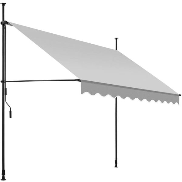 Klemmmarkise hellgrau 250 x 180 cm