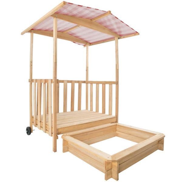 Sandkasten und Spielveranda Gretchen, rot