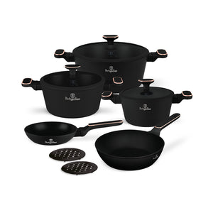Berlinger Haus 10-teiliges Kochgeschirr-Set Black Rose Collection
