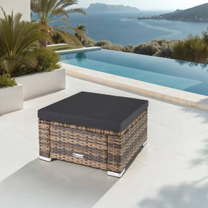 Rattan Sitzhocker Bitonto natur