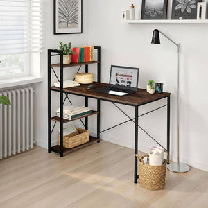 Computer-Schreibtisch Hershey Industrial Holz dunkel, rustikal