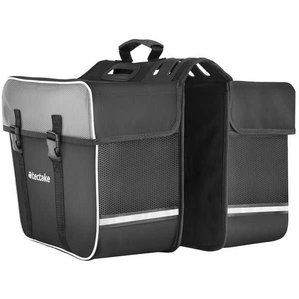Fahrradtasche mit Gepäckträger-Befestigung und Reflektorstreifen