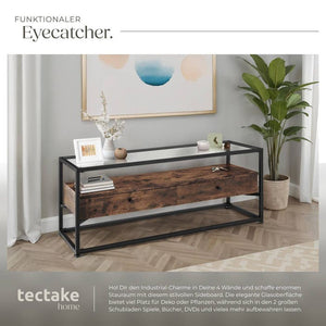 Lowboard Maidenhead 121,5x41,5x50,5cm Industrial dunkelbraun