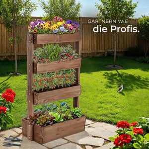 Vertikalbeet Flora braun 85 x 45 x 140 cm