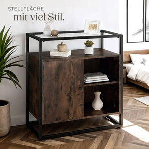 Kommode Conventry 70x38x80,5cm Industrial dunkelbraun