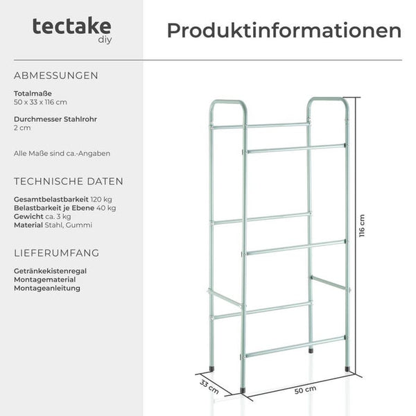 Getränkekistenregal für 3 Getränkekisten