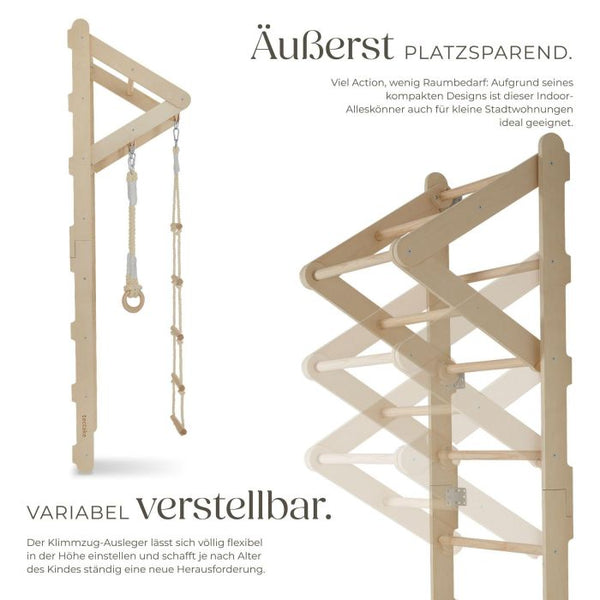 Sprossenwand Matterhorn 4in1 für Kinder Indoor braun