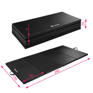 black gymnastics mat
