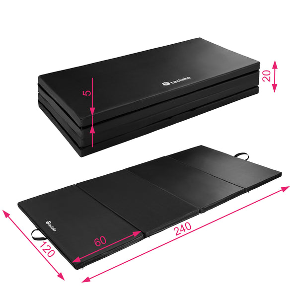 black gymnastics mat