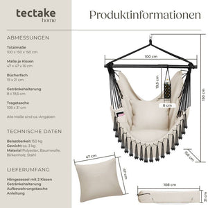 Hängesessel Malika beige