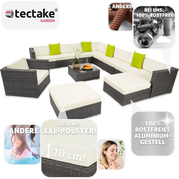 Rattan Lounge Las Vegas grau