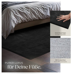 Tapis à poils courts Soft Zone noir 120 x 170 cm 