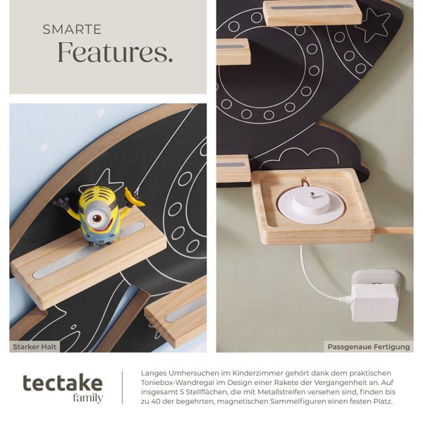 Tonie-Regal MyLittleStory Rocket für bis zu 40 Tonies grau