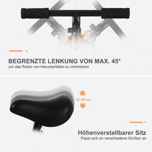Laufrad Kinderfahrrad Lauflernrad 2-in-1 Stützräder Pedale 2-5 Jahre PP Schwarz