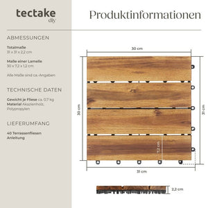 Terrassenfliesen Tabula 40 Stk.